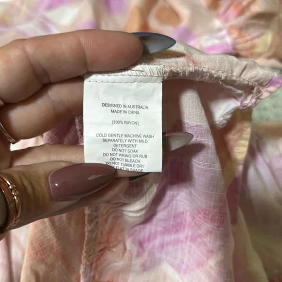 Label Of Love V-Neck Ruffle Bell Sleeve Mini Tunic Dress Short Boho Fairy Medium - Picture 4 of 11